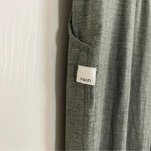 Vuori All Day Olive Heather Jersey Knit Jumpsuit Short Sleeve Loungewear Sz L
